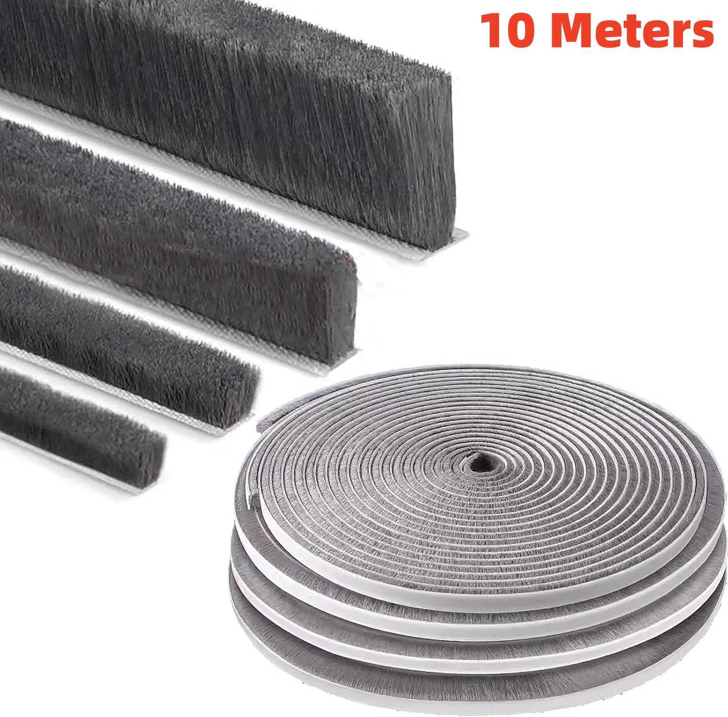 Window Lock Bar - 10M Self-adhesive Door Window Bristles Sealing