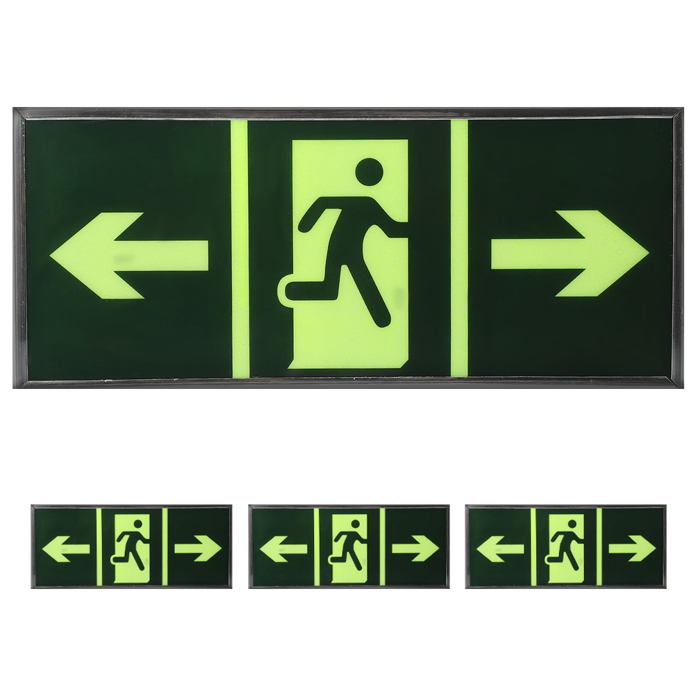 Emergency Exit Sign - 4Pcs Safety Exit Sign Stickers Self