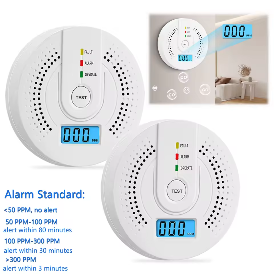 Carbon Monoxide Detector CO Ga - Smoke Detector Interconnected のレビューと価格