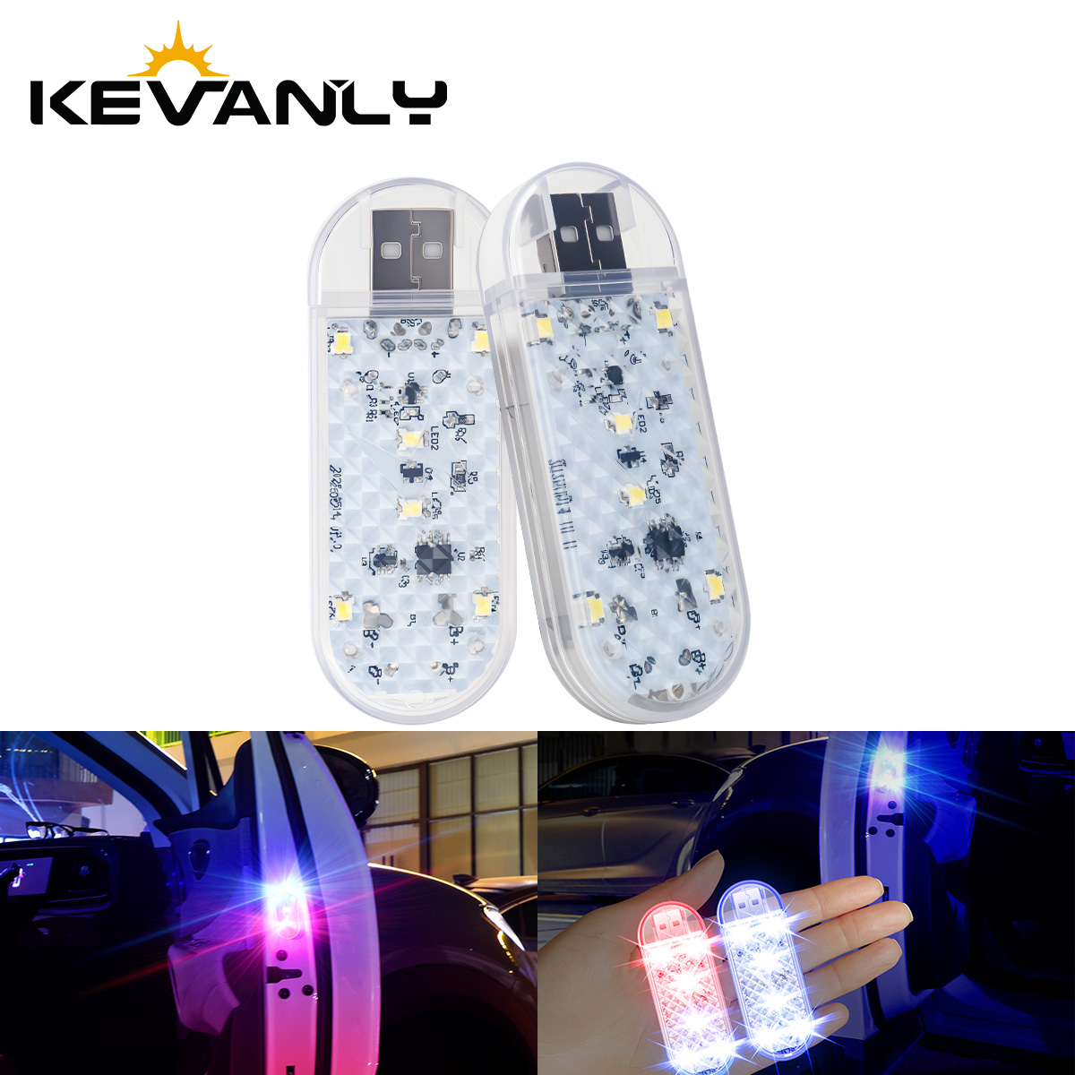 1/2pcs Car Door LED Strobe War - Emergency Exit Sign のレビューと価格