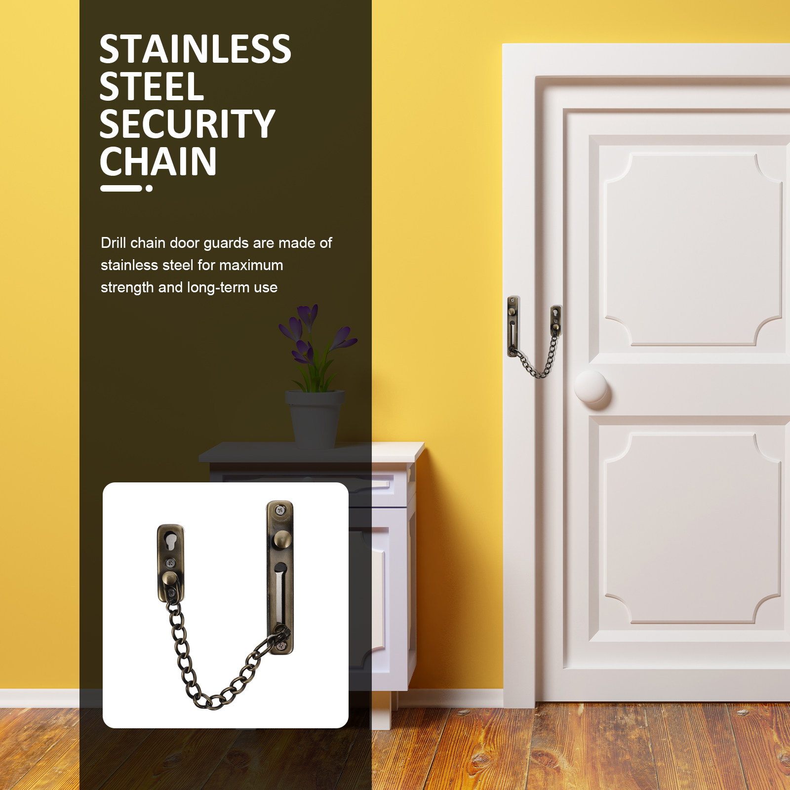 Punch Free Door Chain Lock Sta - Security Chain Door のレビューと価格