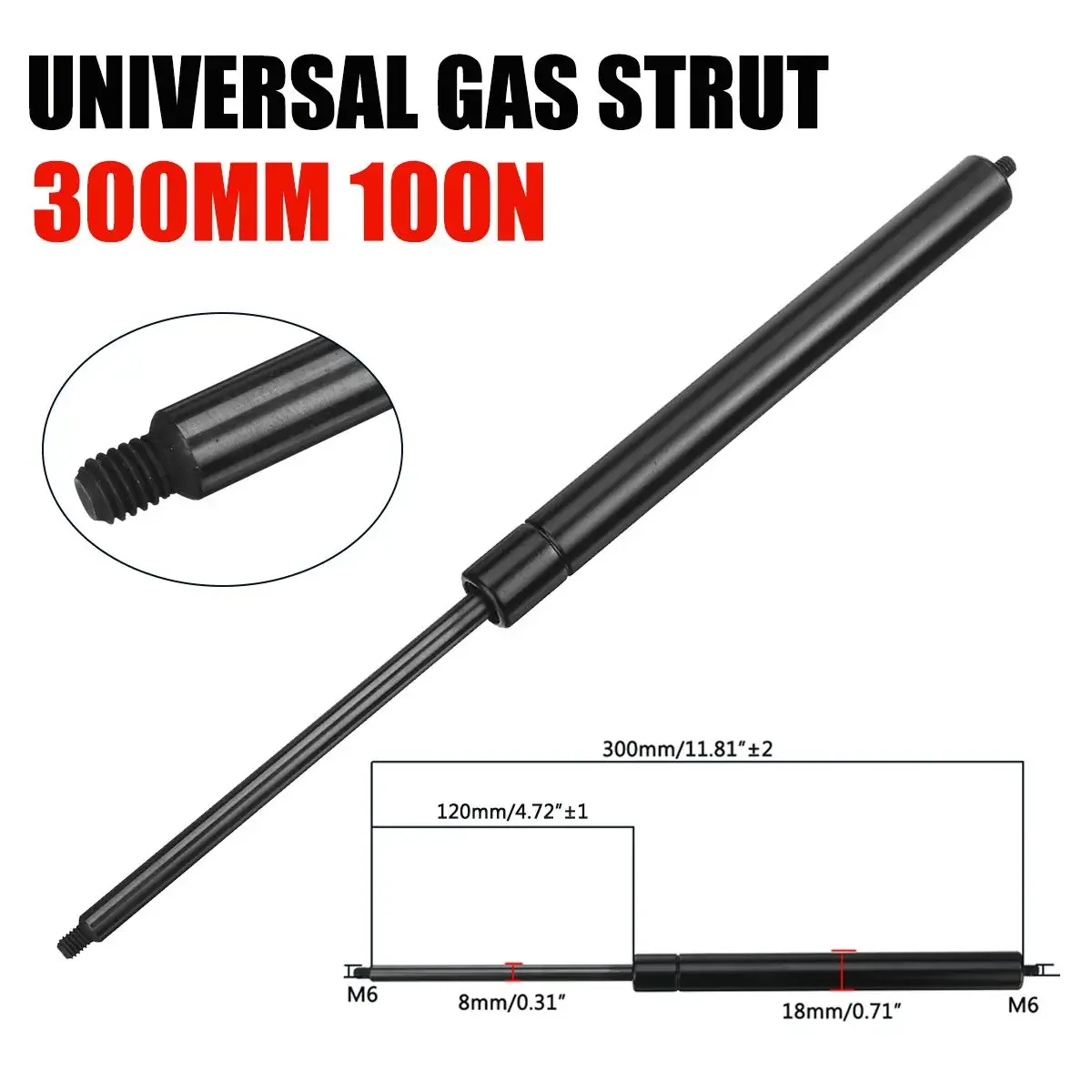 2pcs 200-500mm 100N 8mm Car Ga - Window Lock Bar のレビューと価格
