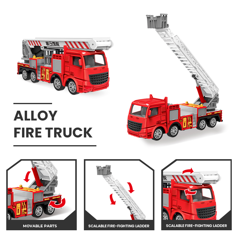 1:55 Diecast Fire Truck Model  - Fire Escape Ladder のレビューと価格