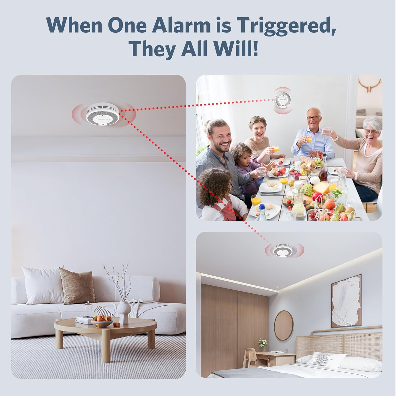 Wireless Interlinked(433MHz)+T - Smoke Detector Interconnected のレビューと価格