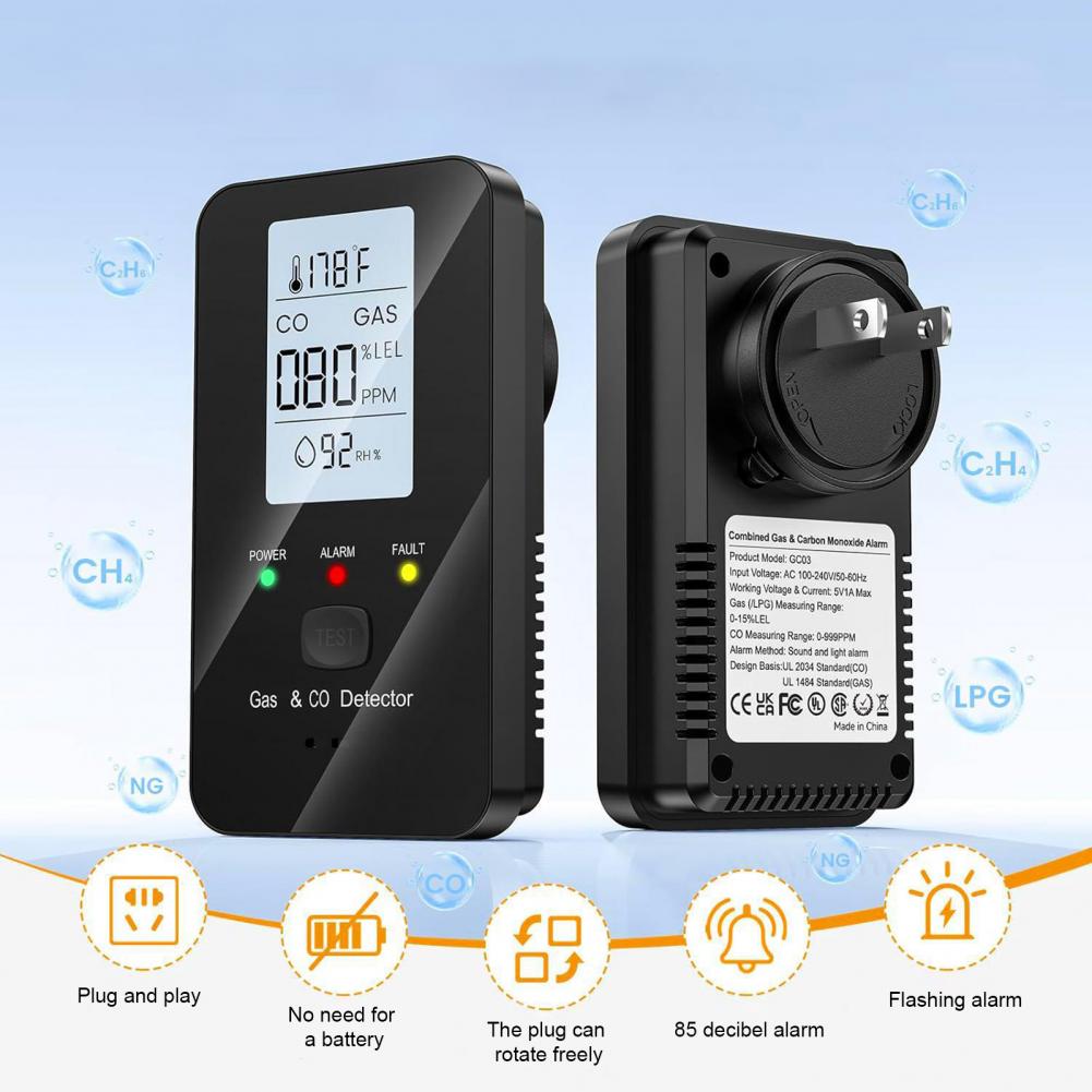 Natural Gas & Carbon Monoxide  - Co Detector Plug のレビューと価格