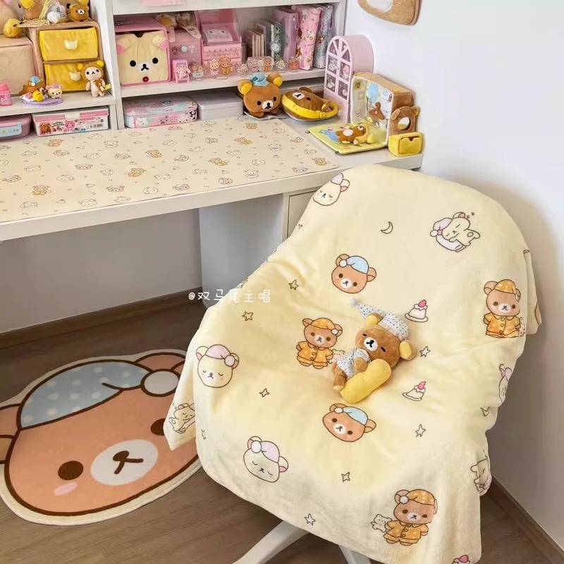 Cartoon Rilakkuma Flannel Thro - Fire Blanket Kitchen のレビューと価格