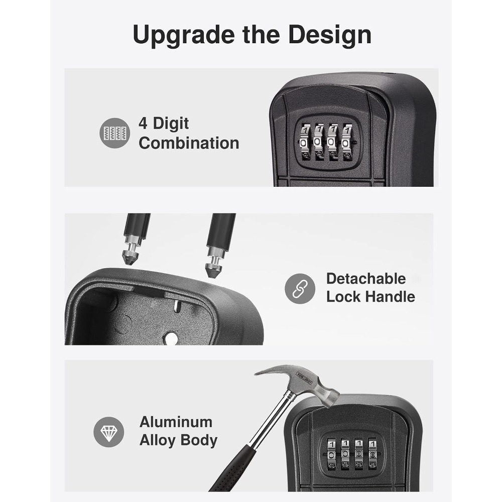 Key Lock Box, Portable Combina - Lockbox Key Secure のレビューと価格