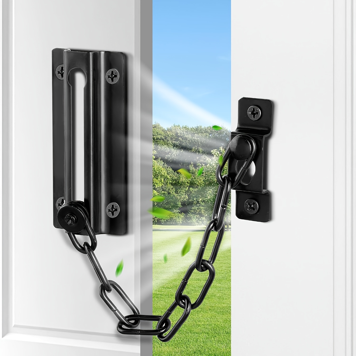 2 Pack Door Chain Lock Black,  - Security Chain Door のレビューと価格