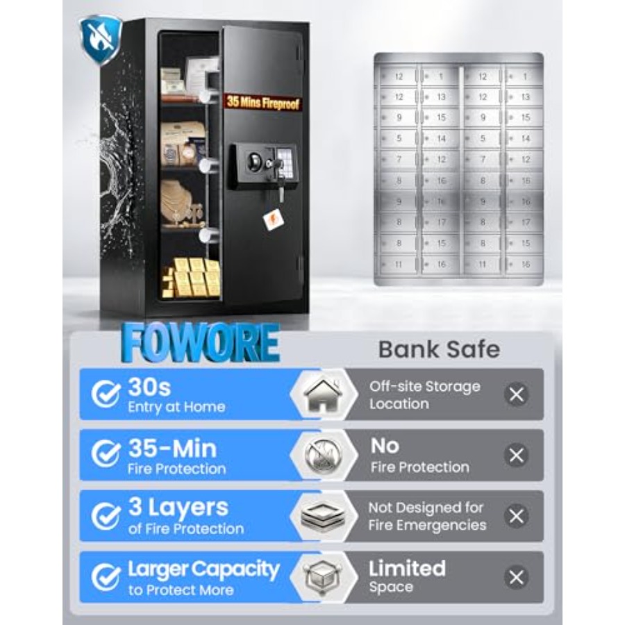 Home fireproof safe for docume - Fire Safe Document のレビューと価格