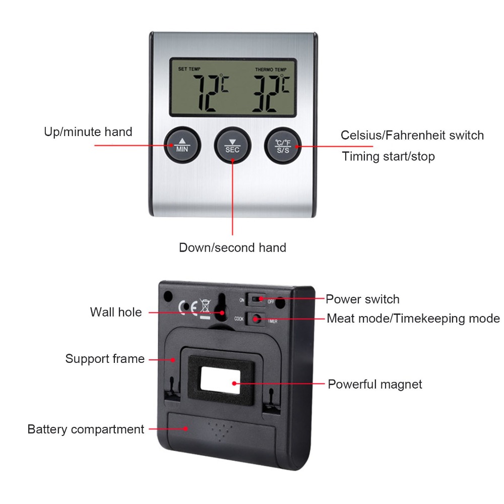 Silver Digital BBQ Meat Thermo - Pool Alarm Float のレビューと価格