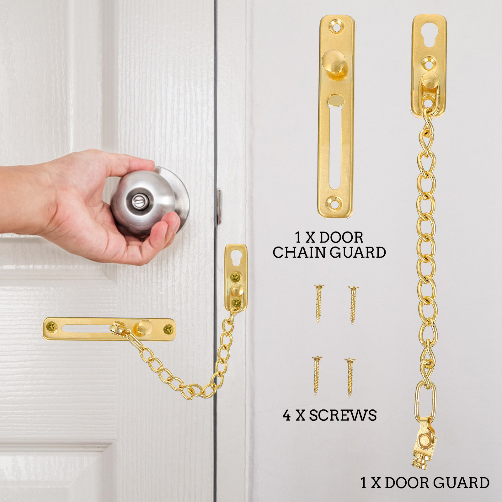 1Set Premium Stainless Steel D - Security Chain Door のレビューと価格