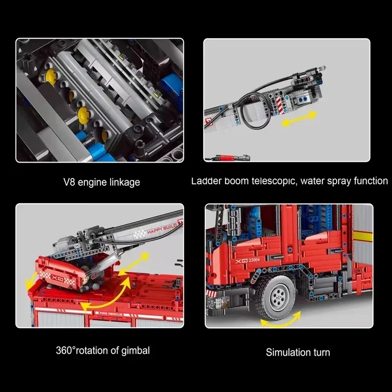 YC-23004 5133Pcs APP Car Model - Fire Escape Ladder のレビューと価格