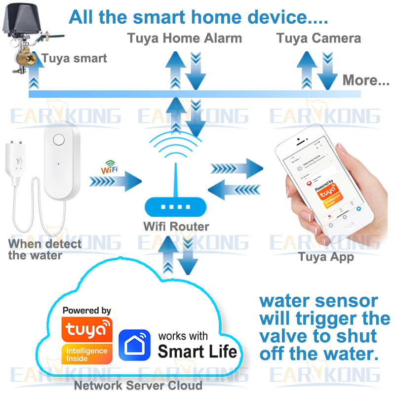 Tuya WiFi Smart Water Leak Sen - Water Alarm Sensor のレビューと価格