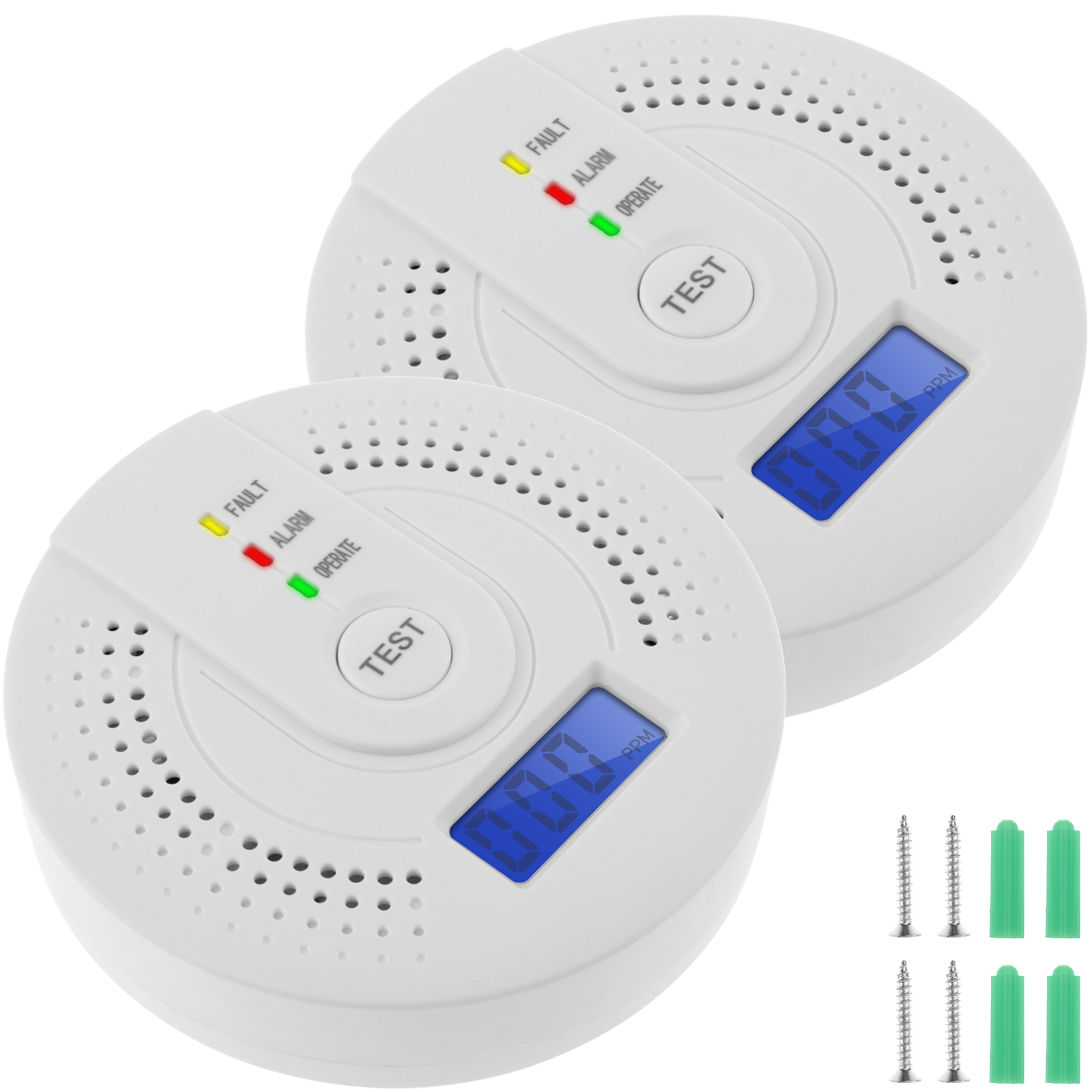 Independent CO Alarm Sensor Ca - Smoke Detector Interconnected のレビューと価格